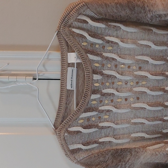 Alfred Dunner Vintage Woman Sweater Size XL Brown and White - Picture 8 of 12